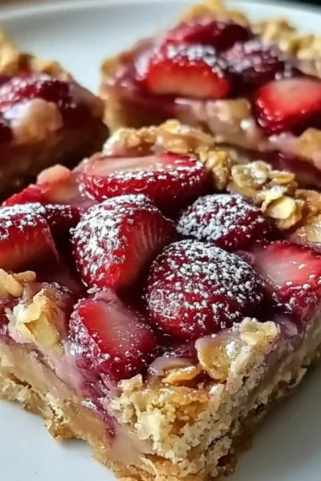 Healthy Strawberry Oatmeal Bars