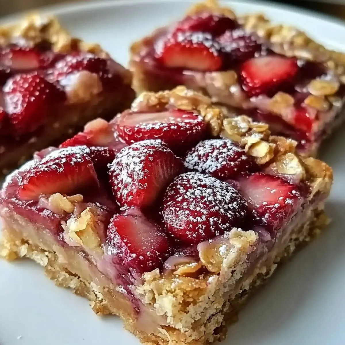 Healthy Strawberry Oatmeal Bars