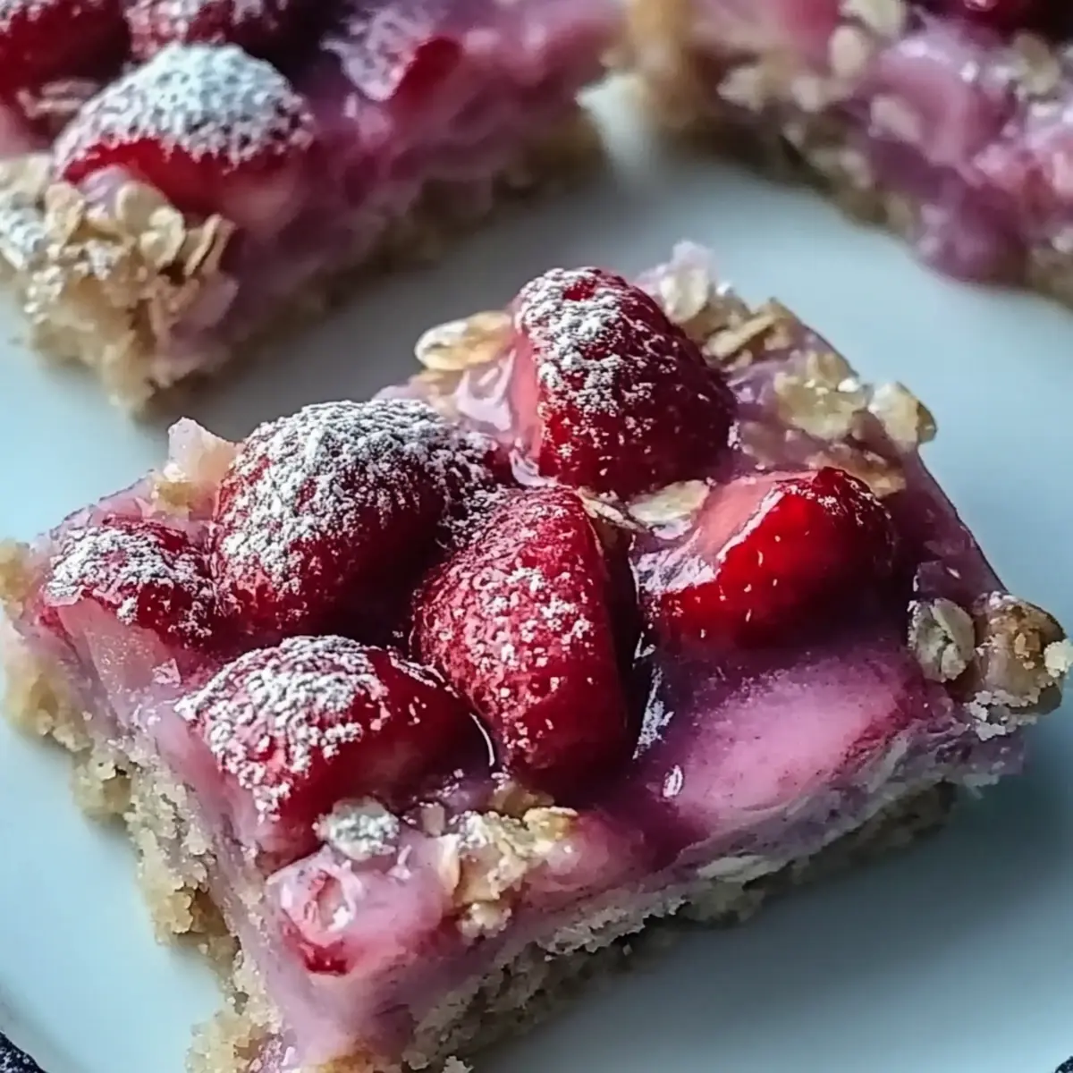 Healthy Strawberry Oatmeal Bars