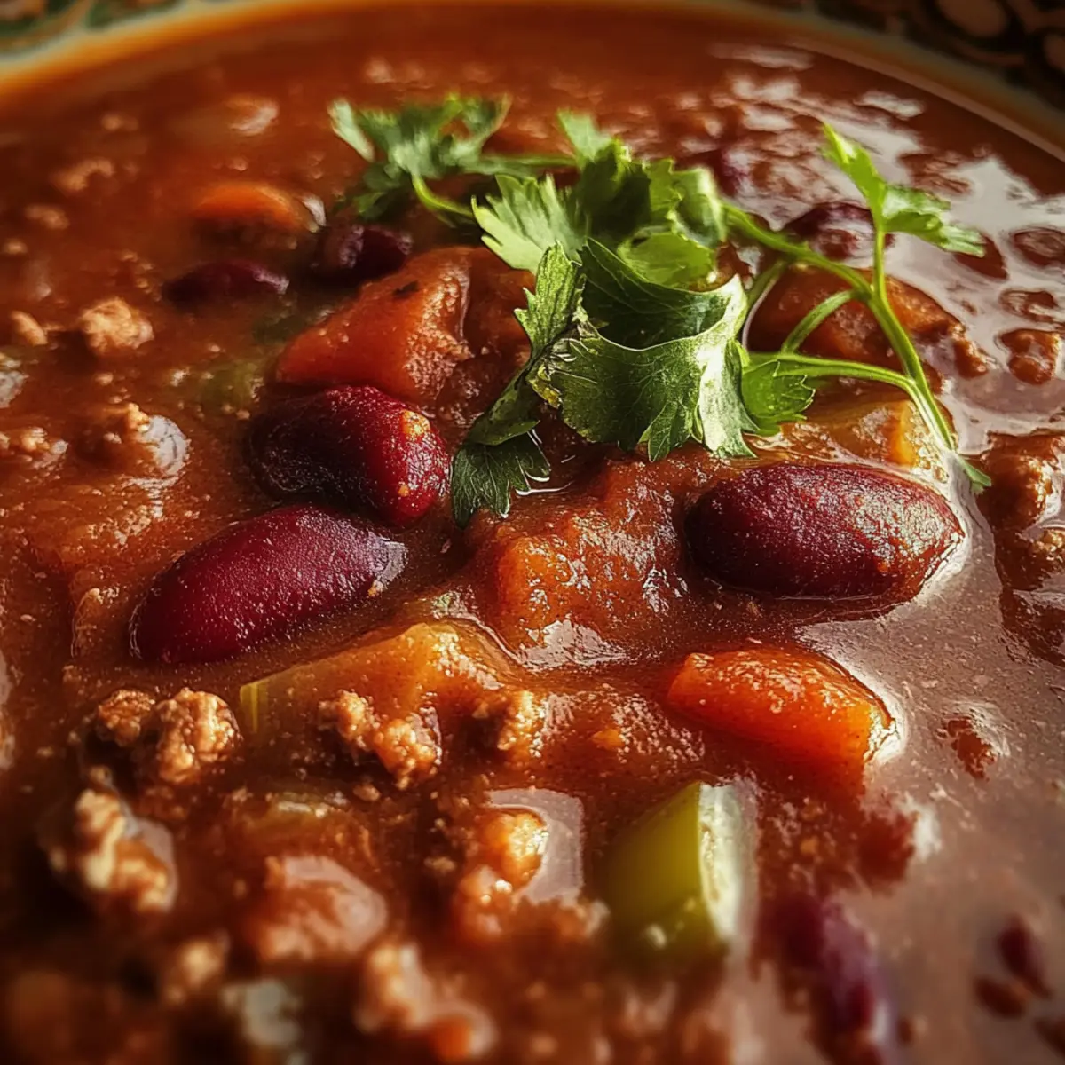 Hearty Slow-Simmered Spicy Tex-Mex Chili