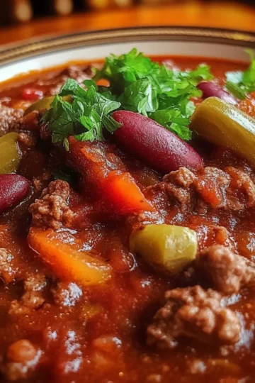 Hearty Slow-Simmered Spicy Tex-Mex Chili