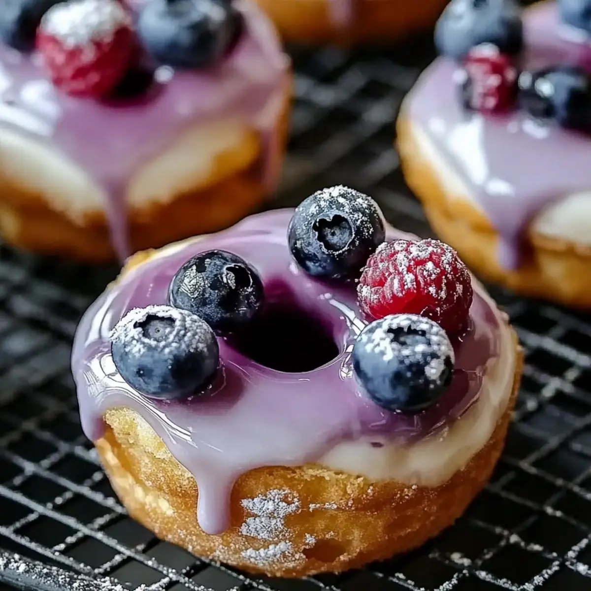 High Protein Blueberry Cake Donuts