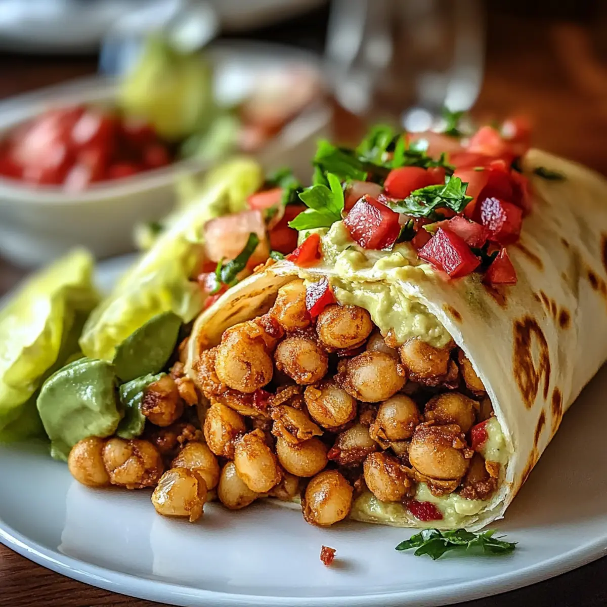 Spicy Chickpea and Avocado Wrap