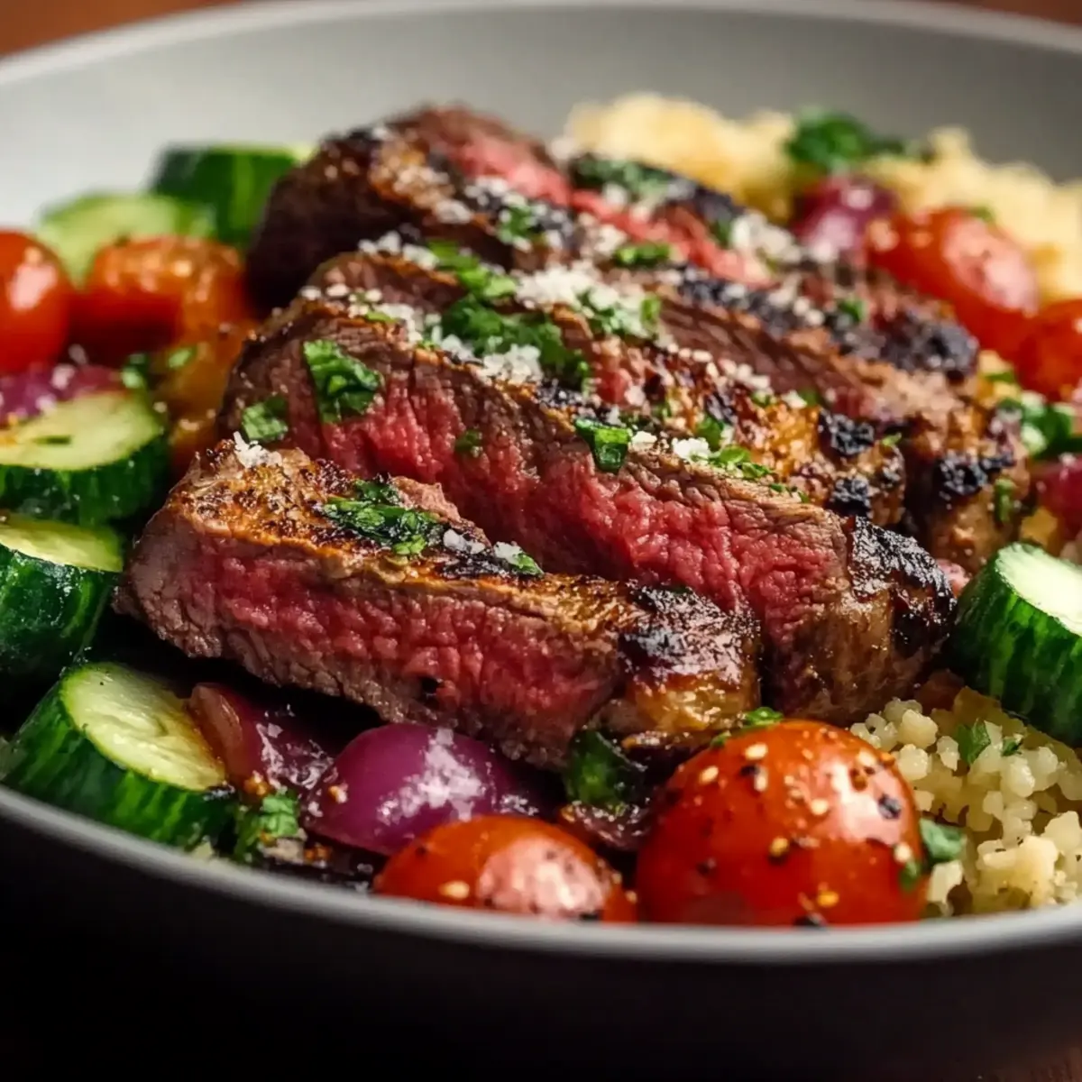 Steak Bowl Inspired By The Mediterranean Diet