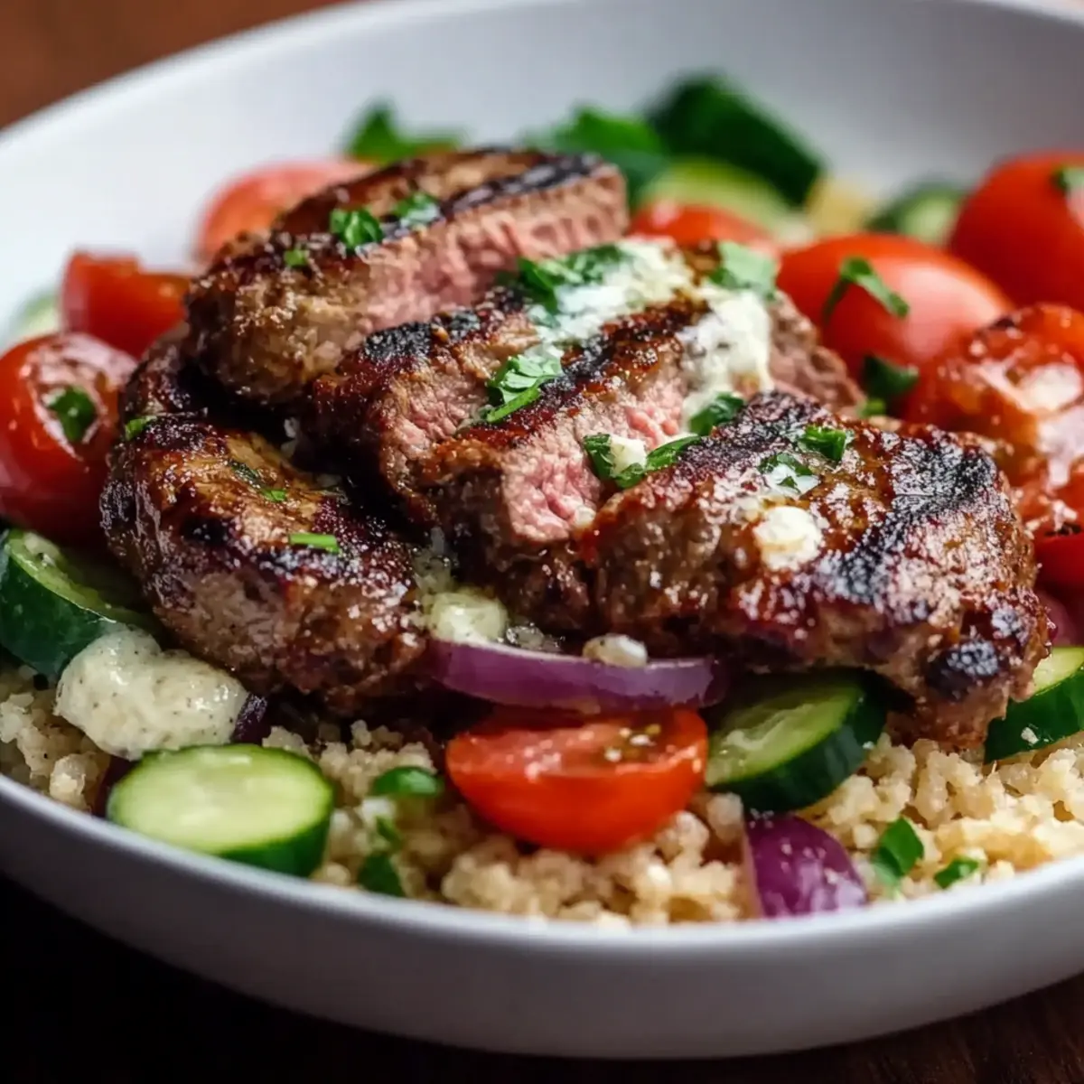 Steak Bowl Inspired By The Mediterranean Diet
