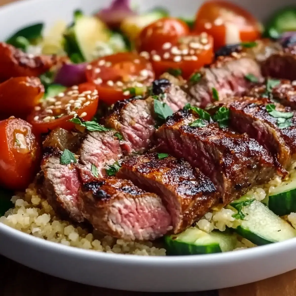Steak Bowl Inspired By The Mediterranean Diet