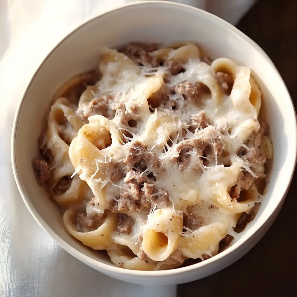 Creamy Beef and Shells