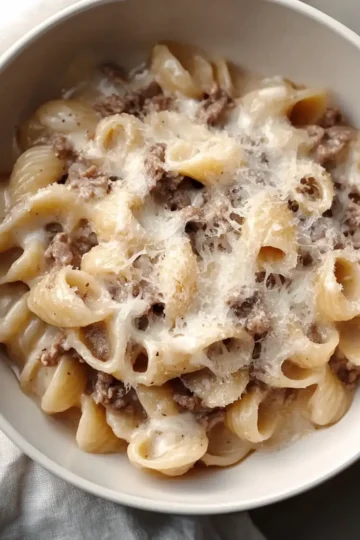 Creamy Beef and Shells