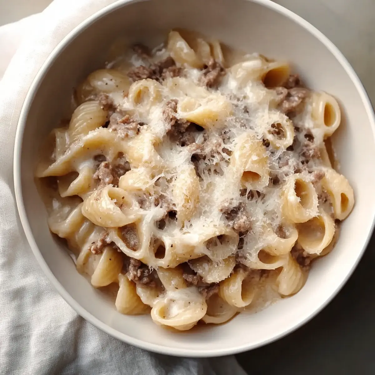 Creamy Beef and Shells